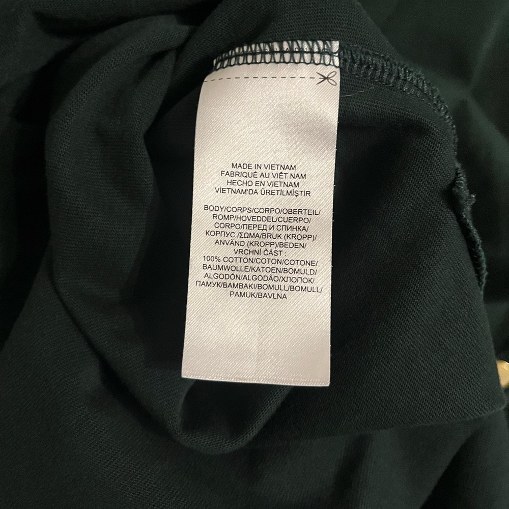 Ralph Lauren Dark Green Boatneck Long-Sleeve Top with Side Buttons - Picture 8 of 8